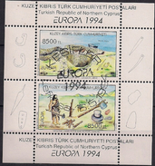 1994 Türk.- Zypern   Mi.  Bl 13 Used H  Europa:- Entdeckungen Und Erfindungen - Gebraucht