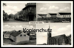 ALTE POSTKARTE HÜRTH GLEUEL BEI KÖLN NEUE SCHULE JUGENDHEIM KATHOLISCHE KIRCHE GASTSTÄTTE Cpa AK Ansichtskarte Postcard - Hürth