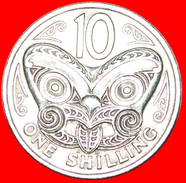 + MAORI MASK: NEW ZEALAND ★ 10 CENTS - 1 SHILLING 1967! LOW START ★ NO RESERVE! - Nieuw-Zeeland