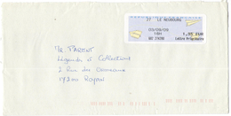 FRANCIA - France - 2009 - Vignette Avions En Papier - Lettre Prioritaire 1,35 - Viaggiata Da Le Neubourg Per Royan, Fran - 2000 Type « Avions En Papier »