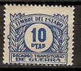 España Timbre De Estado - Recargo Transitorio De Guerra 72 ** Yvert 33 ** 1938 - Kriegssteuermarken