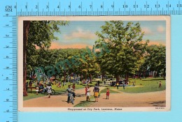 Lewiston  Maine - Animated Playground At City Park - Cover Lewiston 1946 On A 1-1/2¢ Stamp- 2 Scans - Lewiston