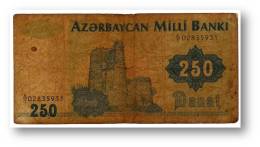 AZERBAIJAN - 250 MANAT - ND ( 1992 ) - Pick 13.a - FIRST ISSUE - Serie A/1 - 2 Scans - Azerbaigian