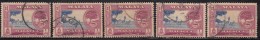 $1 X 5, Used Malacca 1960, Malaysia / Malaya /, Government Office, Monument - Malacca