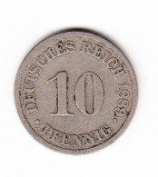 ALLEMAGNE, EMPIRE, KM 4, VF, 1889J, 10p. (B334) - 10 Pfennig