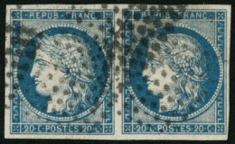 N°12 20c Bleu, Paire Signé Calves - TB - Sonstige & Ohne Zuordnung