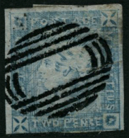 N°8B 2p Bleu, Gravure Usée - B - Mauritius (...-1967)
