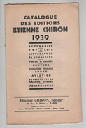 Catalogue Des Editions  Chiron 1939 - Ohne Zuordnung