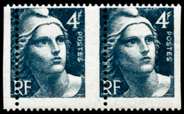 N°725 4F Bleu, Paire Superbe Variété De Piquage - TB - Sonstige & Ohne Zuordnung