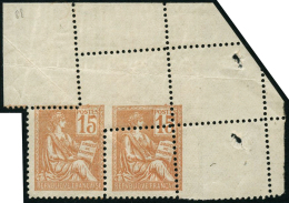 N°117 15c Orange, Paire Superbe Variété De Piquage - TB - Sonstige & Ohne Zuordnung