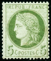 N°53 5c Vert-jaune S/azuré - TB - 1871-1875 Ceres