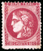 N°49 80c Rose Dentelé - B - 1870 Ausgabe Bordeaux