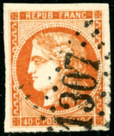 N°48 40c Orange, Pièce De Luxe - TB - 1870 Ausgabe Bordeaux