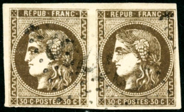 N°47 30c Brun Paire - TB - 1870 Ausgabe Bordeaux