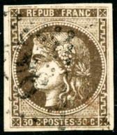 N°47 30c Brun, Signé JF Brun - TB - 1870 Ausgabe Bordeaux