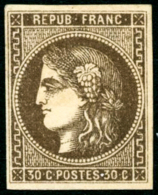 N°47 30c Brun - B - 1870 Ausgabe Bordeaux