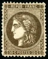 N°47 30c Brun Dentelé - TB - 1870 Ausgabe Bordeaux