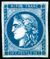 N°45C 20c Bleu R3, Type II - TB - 1870 Ausgabe Bordeaux
