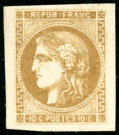 N°43A 10c Bistre R1, Très Grandes Marges - TB - 1870 Ausgabe Bordeaux