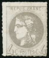 N°41B 4c Gris R2 - TB - 1870 Ausgabe Bordeaux