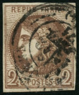 N°40Bg 2c Chocolat - B - 1870 Ausgabe Bordeaux