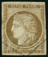 N°1 10c Bistre, Signé Brun - TB - 1849-1850 Ceres