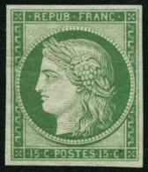 N°2e 15c Vert, Réimp - TB - 1849-1850 Cérès