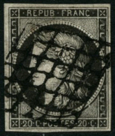 N°3c 20c Gris-noir, Signé Calves - TB - 1849-1850 Cérès