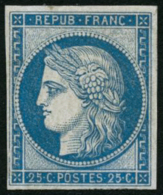 N°4d 25c Bleu, Réimp - TB - 1849-1850 Ceres