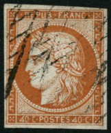 N°5d 40c Orange, Variété 4 Retouché - TB - 1849-1850 Cérès