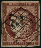 N°6B 1F Carmin-brun - TB - 1849-1850 Cérès