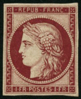 N°6F 1carmin, Réimp - TB - 1849-1850 Cérès