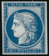 N°8F 20c Bleu Réimp, Luxe - TB - 1849-1850 Ceres