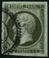 N°11 1c Olive, Obl Perlé Grandes Marges - TB - 1853-1860 Napoleon III