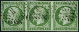 N°12 5c Vert, Bande De 3 - TB - 1853-1860 Napoléon III.