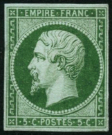 N°12b 5c Vert Foncé, Quasi SC - B - 1853-1860 Napoleon III