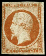 N°16 40c Orange, Filet Touché à Gauche - B - 1853-1860 Napoleon III