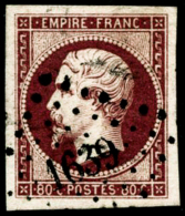 N°17A 80c Carmin, Obl PC Pièce De Luxe - TB - 1853-1860 Napoléon III.