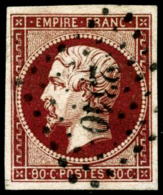 N°17g 80c Vermillon Foncé - TB - 1853-1860 Napoléon III.