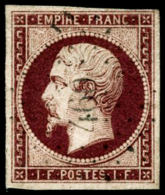 N°18 1F Carmin - TB - 1853-1860 Napoleon III