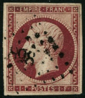 N°18a 1F Carmin Foncé, Signé Thiaude - TB - 1853-1860 Napoleon III