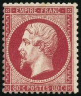 N°24 80c Rose - TB - 1862 Napoleon III