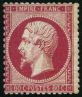 N°24 80c Rose - TB - 1862 Napoléon III.