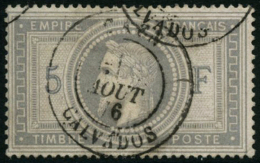 N°33 5F Empire, Obl CàD, Signé JF Brun - TB - 1863-1870 Napoléon III. Laure
