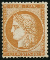N°38 40c Orange, Signé Calves - TB - 1870 Siege Of Paris