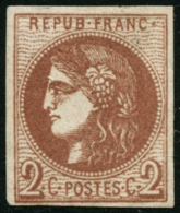 N°40B 2c Brun-rouge R2  - TB - 1870 Ausgabe Bordeaux