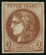 N°40B 2c Brun-rouge R2, Quasi SC - TB - 1870 Ausgabe Bordeaux