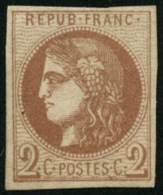 N°40B 2c Brun-rouge R2 - TB - 1870 Ausgabe Bordeaux