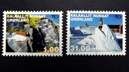 Grönland 376/7 **/mnh, NORDEN, Skulpturprojekt Von Aka Høegh, Schneeskulptur Beim Nuuk Snow Festival - Neufs