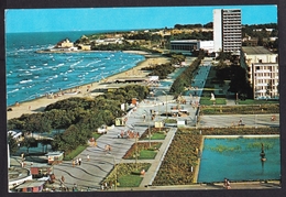 Romania: PPC Picture Postcard Mamaia To Germany, 1973, 2 Stamps, Church, Telephone Network (traces Of Use) - Brieven En Documenten
